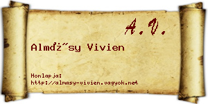 Almásy Vivien névjegykártya
