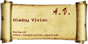 Almásy Vivien névjegykártya